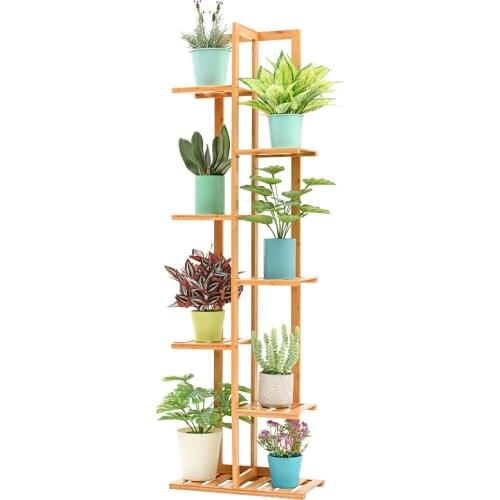 Balcony Solid Wood Flower Rack Living Room Multi-storey Rack Green Radish Flower Pot Shelf Indoor Flower Shelf Save Space