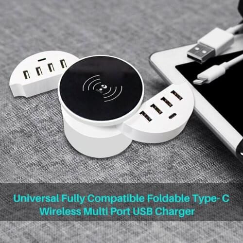 Type C Wireless Charger for Xiaomi Samsung s10 s9 iphone x 7 8 Universal Fast Charger Power Adapter Charging Station Socket Hub