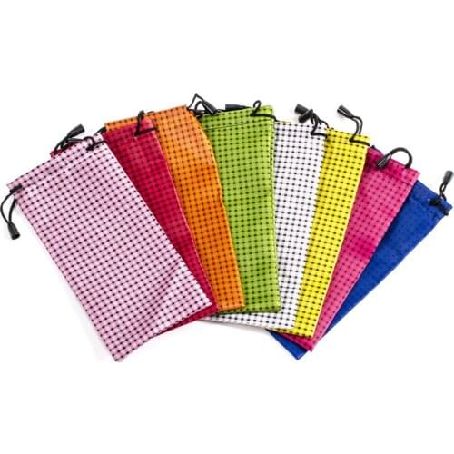 5pcs Printed Glasses Cloth Bag Dustproof Waterproof Sunglasses Pouches Durable Soft Cloth Dust Pouch Optical Glasses Carry Bag