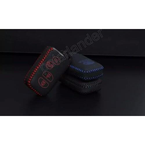 Only Red car key case hand sewing factory wholesale leather for TOYOTA OLD CAMRY CROWN REIZ PRADO
