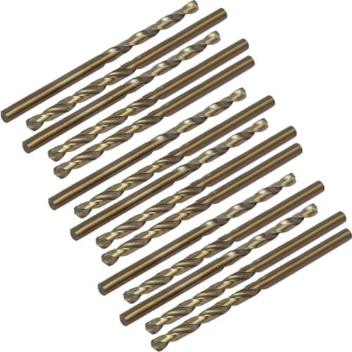 Uxcell 15pcs 3.3mm Drilling Dia HSS Cobalt Metric Spiral Twist Drill Bit Rotary Tool