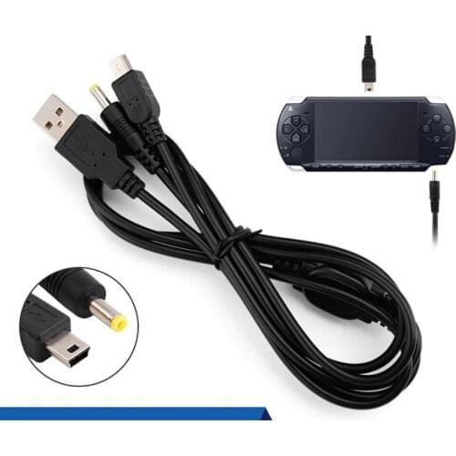 2-In-1 USB Data Cable Charger Charging Cord For PSP 2000 3000 Gaming Accessories