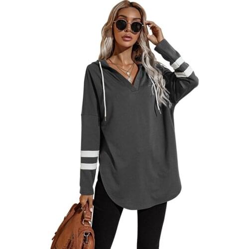 Fashionable Hoodies Long-Sleeved Hooded Pullover Top Commute Loose Hoodie Tops Thin Section Womens Wholesale