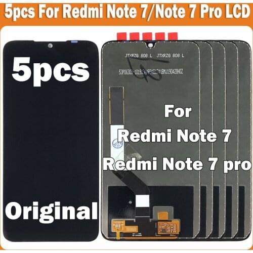 5PCS 6.3" Original For Xiaomi Redmi Note 7 LCD Display Touch Screen Digitizer Assembly Redmi For Note7 Pro M1901F7G LCD Display