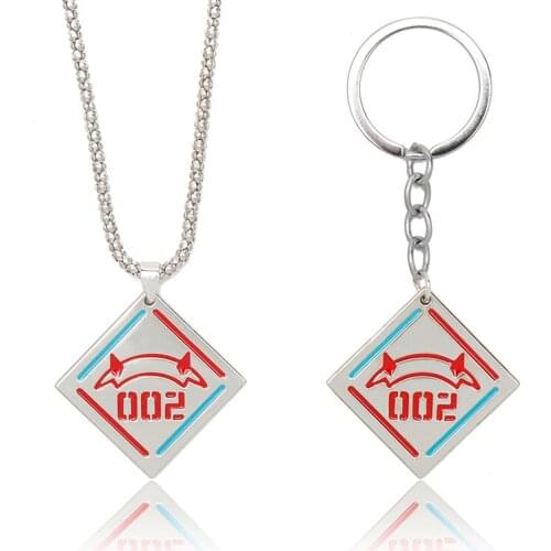 Badge Necklace Mecha Game DARLING in the FRANXX Theme Enamel Pendant Necklaces Jewellery Party Cosplay Gifts for Friends New