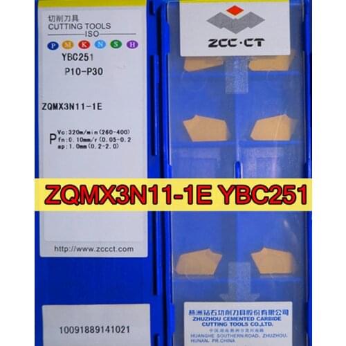 ZQMX3N11-ZQMX4N11-ZQMX5N11-1E YBC251= SP300 SP400 SP500 10pcs 100% zcc.ct Carbide insert YBC251=P10-P30 Processing: steel