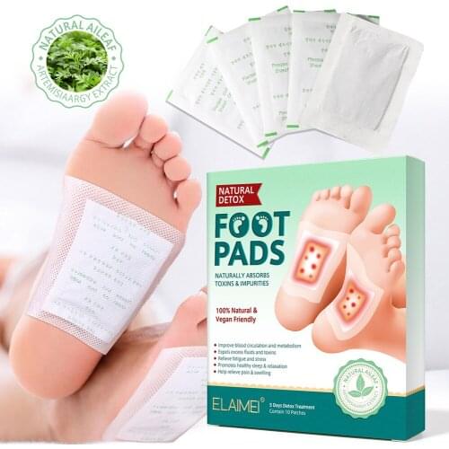 10pcs/Box Foot Patches Pads Body Beauty and Slimming Feet Patch Easy to Improve Sleep Foot Care Patch