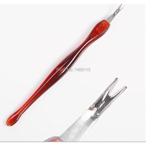 6pcs Stainless Steel Cuticle Pusher Spoon Dead Skin Fork Remover Nail Art Manicure Cleaning