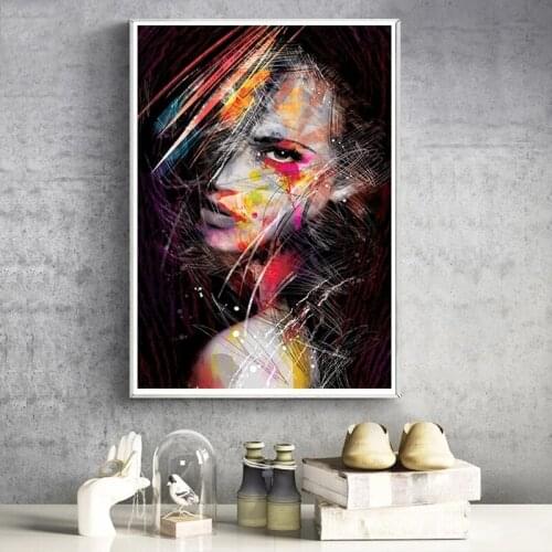 Modern Style Abstract Beautiful Women Canvas Painting Wall Art Nordic Posters and Prints Wall Pictures for Living Room Decor