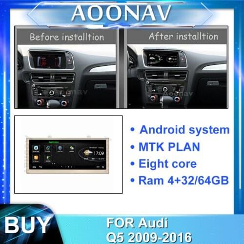 2din android car radio multimedia player for-Audi Q5 2009-2016 car stereo autoradio touch screen GPS navigation head unit