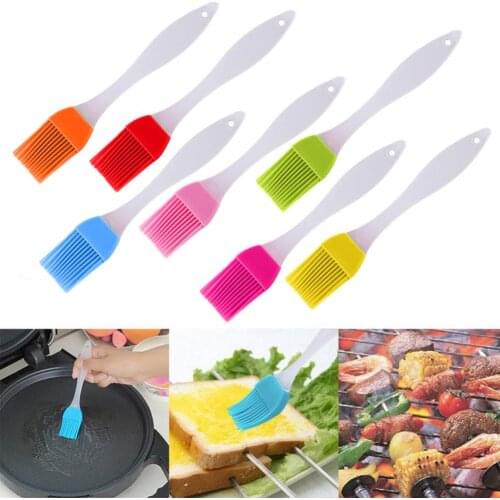 BBQ grill Silicone Oil Brush Handle Cake Butter Pastry Cook Baking Barbeque cooking oil brush with bottle Barbecue Accessories