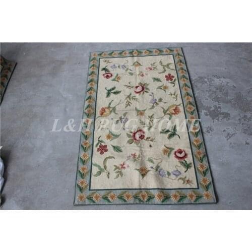 Free shipping 2.5'x4' small carpets, woolen needlepoint rugs stunning floral design very good quality and competitive prices