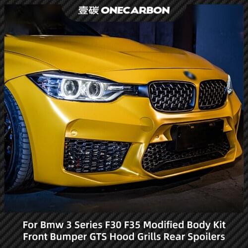BMW 3 Series F30 F35 Modified M5 Front Bumper GTS Hood Grille Rearview Mirror Spoiler F90 Body Kits Bumper-For 3 Series2013-2019