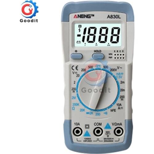 LCD Digital Multimeter DC AC Voltage Diode Freguency Multifunction Volt Tester Test Current Voltmeter Ammeter Meter Gauge A830L