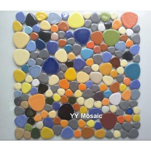 Coloful China Glazed Ceramic Mosaic tiles for Kithchen backsplash Shower Bathroom wall sticker pool floor tile DIY decorate