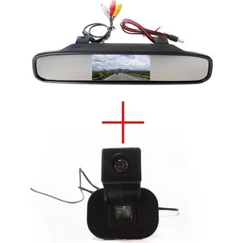 Color CCD Car Rear View Camera for Kia Forte / Hyundai Verna Solaris Sedan,with 4.3 Inch Rear view Mirror Monitor
