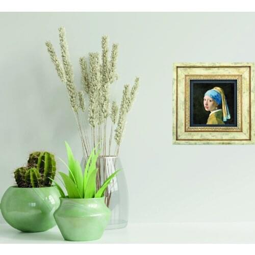 Girl with a Pearl Earring table Printed Natural Stone Table (20*20) (sa-165)