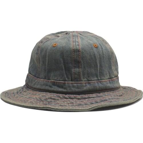 Denim Vintage Outdoor Collapsible Dome FishermanS Hat Spring Autumn Sun Protection Basin Cap Women Hat