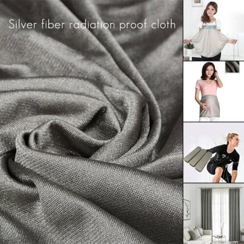 EMF EMI RF RFID Shielding Anti Radiation Protection Fabric Conductive Shielding Blocking Silver Fiber Fabric DIY Maternity Dress