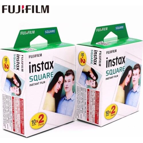2018 Fujifilm Instax 2 boxes 20 Sheet SQUARE White Edge film Photo paper For Instax SQUARE SQ10 Hybrid share sp-3 SQ Camera