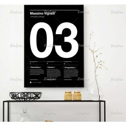 Massimo Vignelli Principals Of Design Poster,Helvetica,Quote, Architecture,Italian,Graphic Design Wall Prints Home Decor Canvas