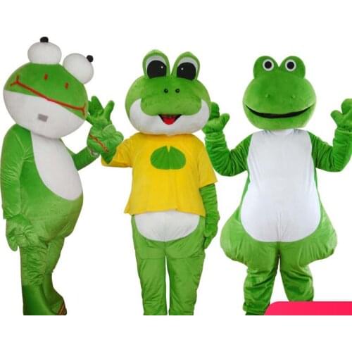 Adult Frog Mascot Costume Cartoon Character Fancy Dress Outfit Party for Halloween Carnival Party Cosplay Performance Cosplay