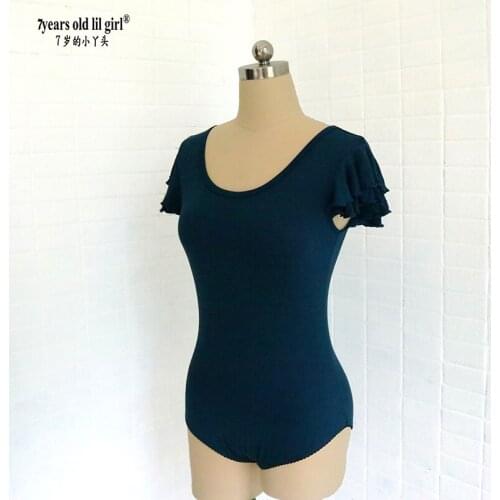 Spanish Dance Dress Flamenco Practice Bodysuit Short Sleeve Body Womens Jumpsuit