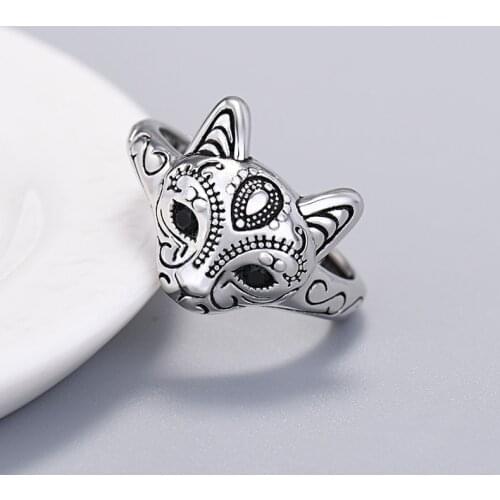 Trendy Creative Exaggeration Punk Leopard Ring For Women Unique Silver Color Finger Rings Jewelry Accessories Gifts
