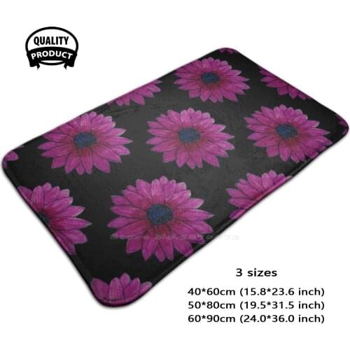 Beautiful Purple Flower Of Art 3D Soft Non-Slip Mat Rug Carpet Foot Pad Flower Cute Beautiful Pretty Nature Nice Rian Vegan