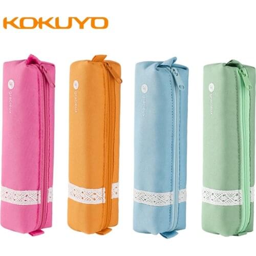 KOKUYO Gracieux Lace Pen Bag F-VBF Simple Small Fresh Soft Stationery Bag Convenient Student Pen Bag