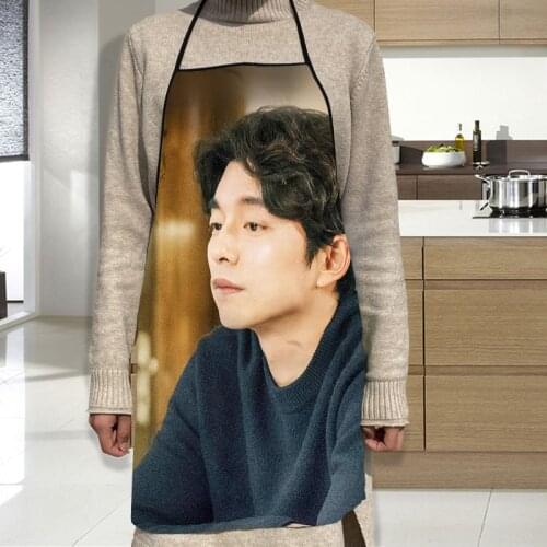 Gong Yoo Apron Grill Kitchen Chef Apron Professional for BBQ, Baking, Cooking for Men Women 2 Size 68X95cm and 50X75cm