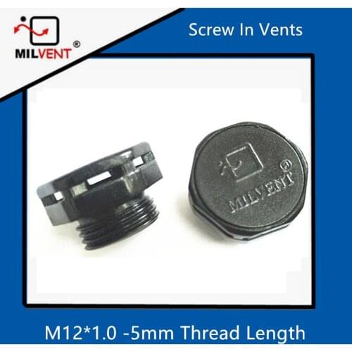 M12*1.0 short type Plastic Vent Plug with waterproof performance suitable for