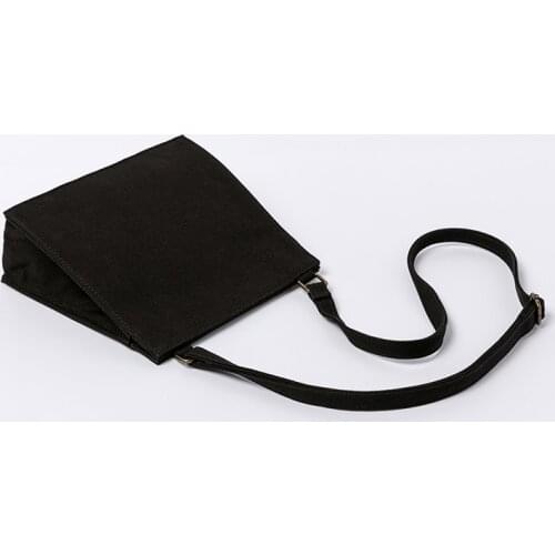 Western style small bag white canvas literary handbags Mori shoulder shoulder small square bag