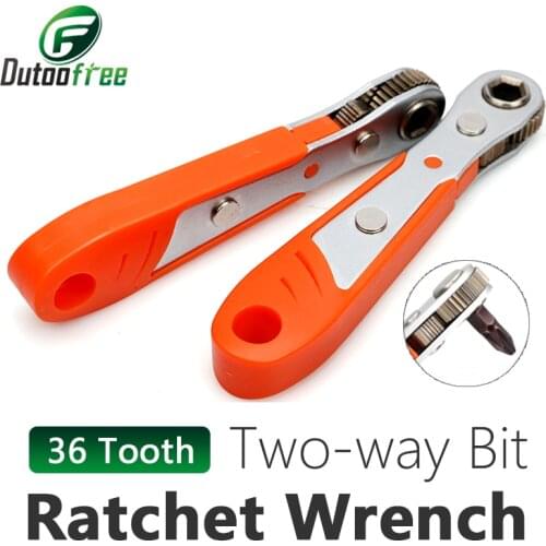 Mini Bit Ratchet Wrench Hexagon Torx Ratchet Spanner Quick Release Tool Socket Driver Allen Key Wrench Screwdriver Repair Tool