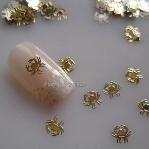 MS253-2 100pcs Gold Cute Cancer Constellation Metal Sticker Nail Art Metal Sticker Nail Art Decoration Non-adhesive Sticker