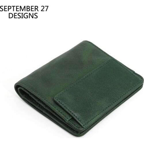 New Fashion Mens Wallets Genuine Leather Male Clutch Wallet Wrinkle Cowhide Casual Bifold Credit Card Coin Purse Money Bag