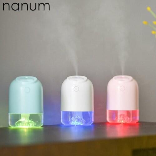 New Essential Oil Diffuser Mini UltrasonicLeopard Humidifier LED Night Light USB Aromatherapy Fogger Car Air Freshener