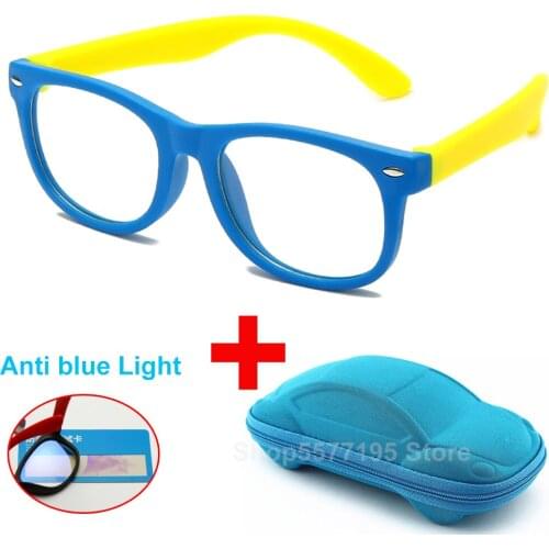 New Anti blue Light Kids Glasses Boys Girls Optical Frame Computer Transparent Glasses Children Silicone Soft Eyeglasses