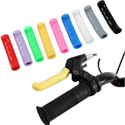 A Pair Mountain Bike Handle Bar Grip Wrap Bicycle Brake Lever Non-slip Silicone Cover Protector Removable Handlebar Grip Cover