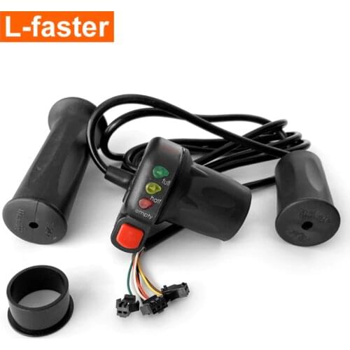 24V/36V/48V Electric Vehicle Twist Throttle Grips Power Voltage LED Indicator E-bike Conversion Parts DIY Ebike Speed Controller