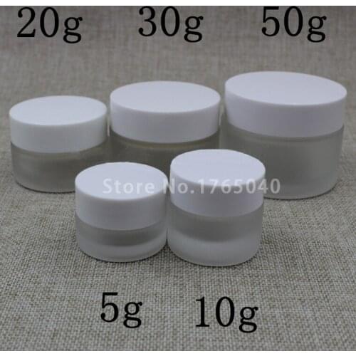 White colour Transparent empty cosmetic cream jar bottle Acrylic cream bottle cap/Sub bottle/cosmetics Bottle glass 200pcs/lot