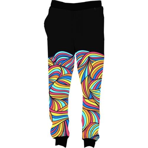 REAL American US SIZE Rainbow Levels 3D Sublimation Print String Jogger Sweat Pants plus size 4XL 5XL