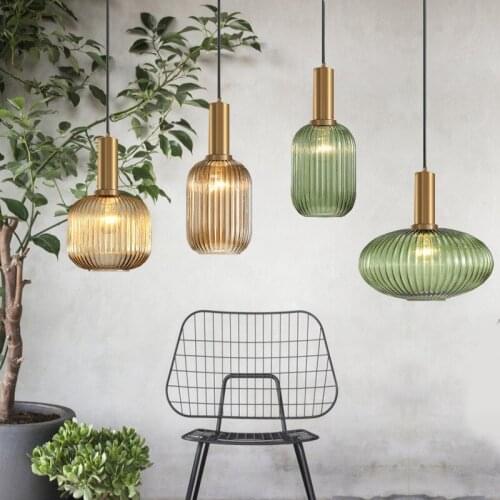 Nordic Glass Pendant Light Modern Dining Room Kitchen Lights Hanging Fixtures Industrial Lamp Loft Decor Bedroom Cafe Bar Lamp