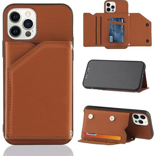 Slim Wallet Leather Armor Case For Iphone 13 Pro Cases 13Mini Card Holder Protective Cover For iphone13 Pro Max Stand Case Funda