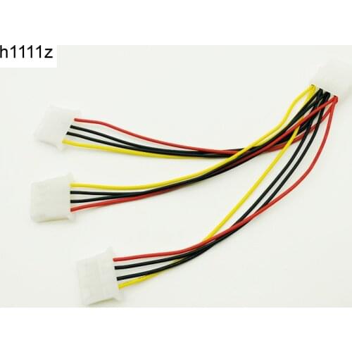 High Quality 4Pin IDE Power Cables 4Pin Molex Male to 3 port Molex IDE Female Power Supply Splitter Adapter Cable for BTC Mining