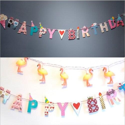 1Set Paper Happy Birthday Happy party Banner Party Decorations Kids Garland Children Baby Boy Girl Child Bunting Favors Supplies
