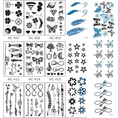 2pcs 10x6cm Temporary Small Cute Fashion Tattoo Seagull and Feathers East Light Color Tattoo Body Art Beauty Makeup Waterproof