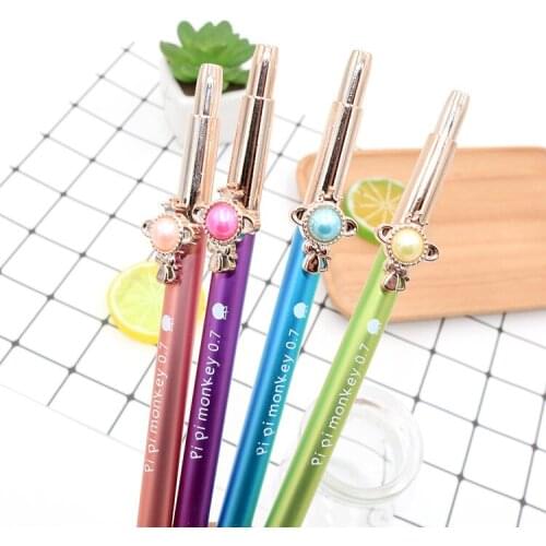 36pcs cute mechanical metal pencils 0.7mm kawaii diamond automatic pencils for kids school students candy korean stationary