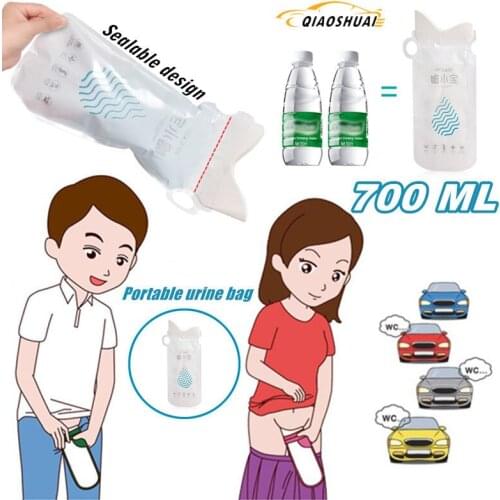 4 PCS 700ml Emergency Portable Car Urine Bag Vomit Bags Mini Mobile Toilets Handy Unisex Disposable Urinal Toilet Bag Mobile to