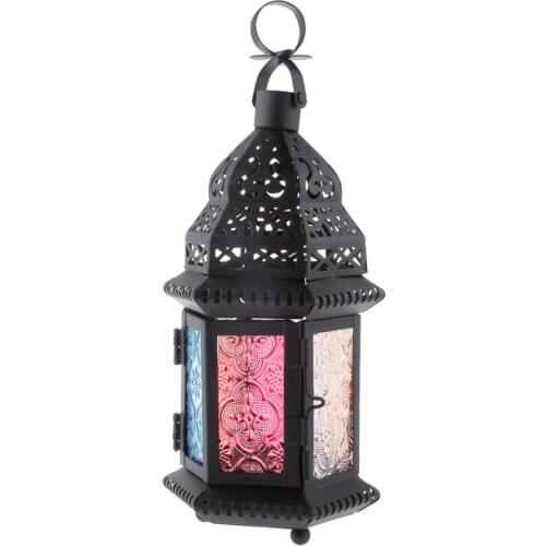 Antique Moroccan Castle Tea Light Holder Wedding Votive Hanging Lantern